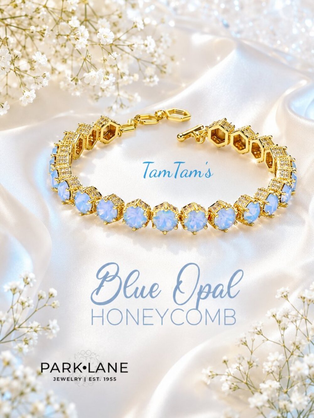 Park Lane Blue Opal Honeycomb Bracelet Rare Limited Edition